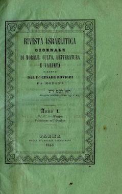 La Rivista israelitica, primo periodico ebraico italiano ora ripubblicato